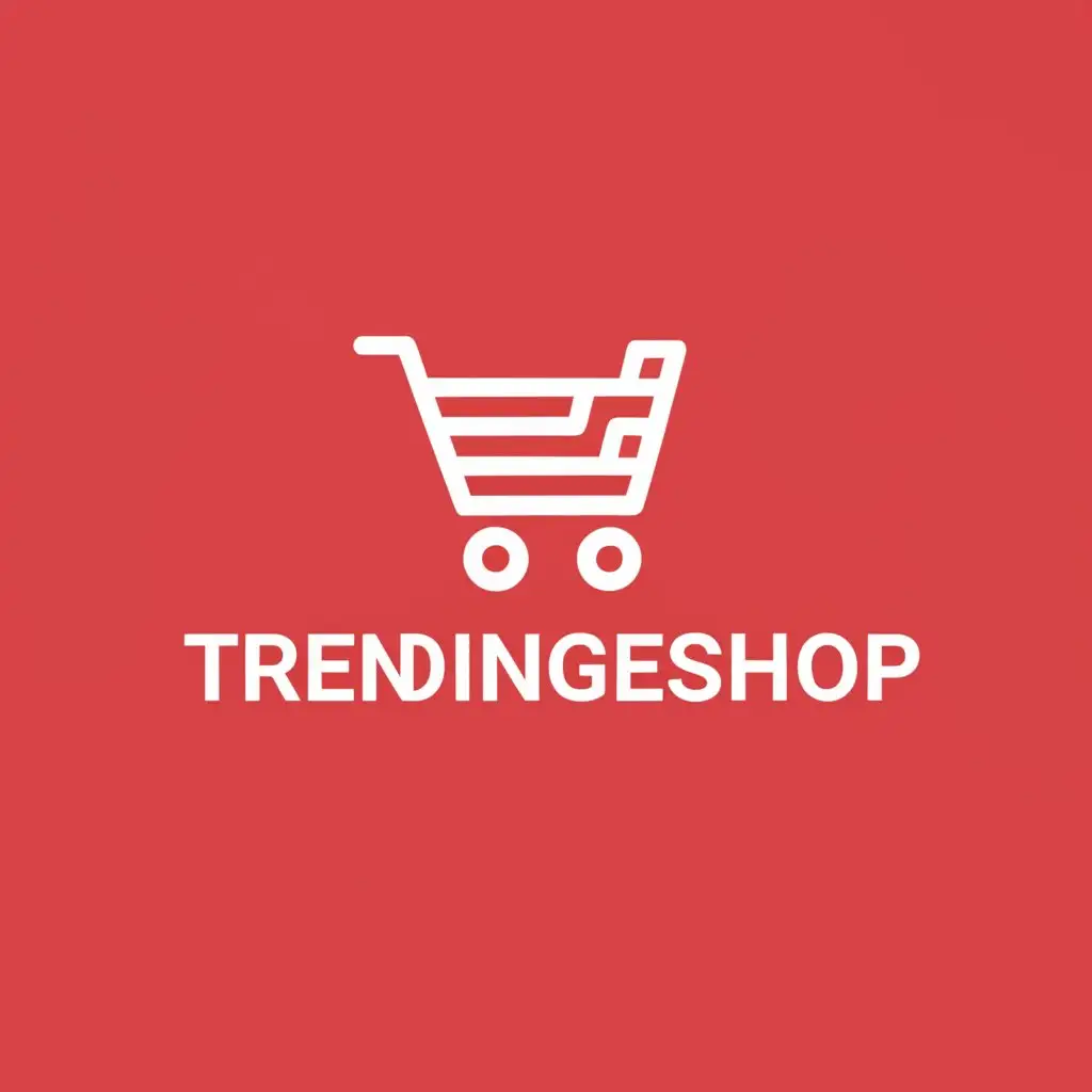 a logo design,with the text "Trendingeshop", main symbol:online shopping,Minimalistic,clear background