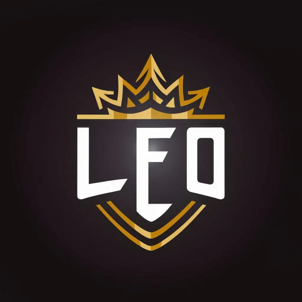 a logo design,with the text "LEO", main symbol:Crown,Moderate,be used in Sports Fitness industry,clear background