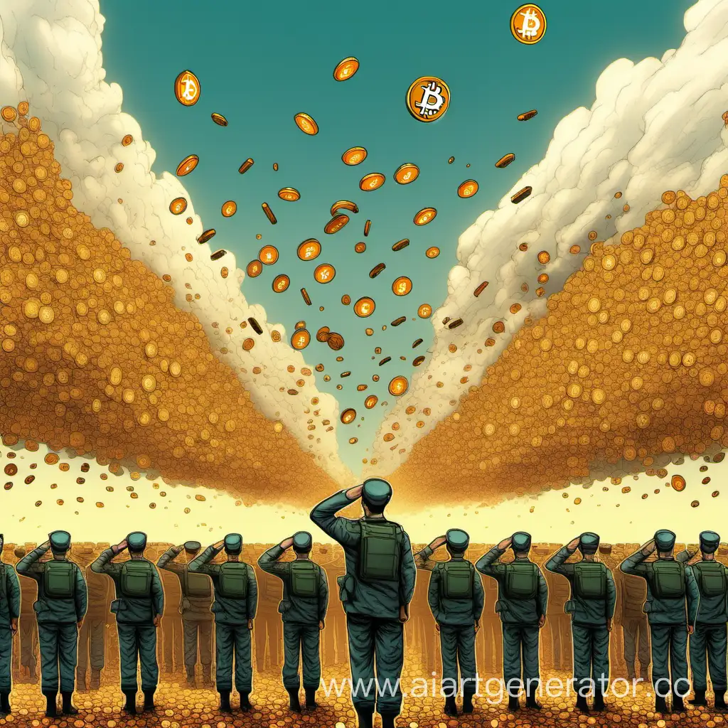 Bitcoin-Salute-Majestic-Army-Pays-Homage-to-Cryptocurrency