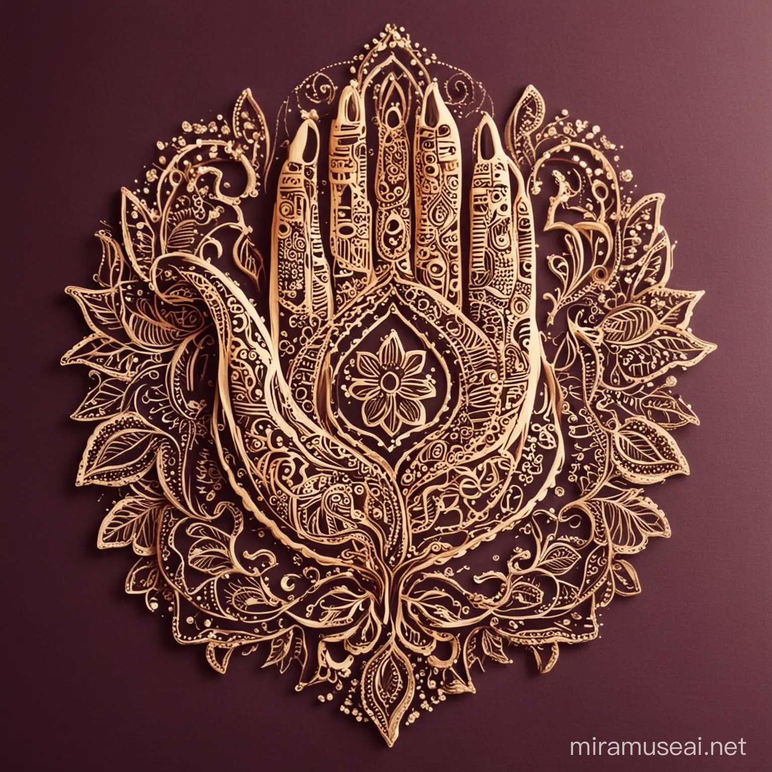 Elegant Henna Business Logo Design with Intricate Patterns