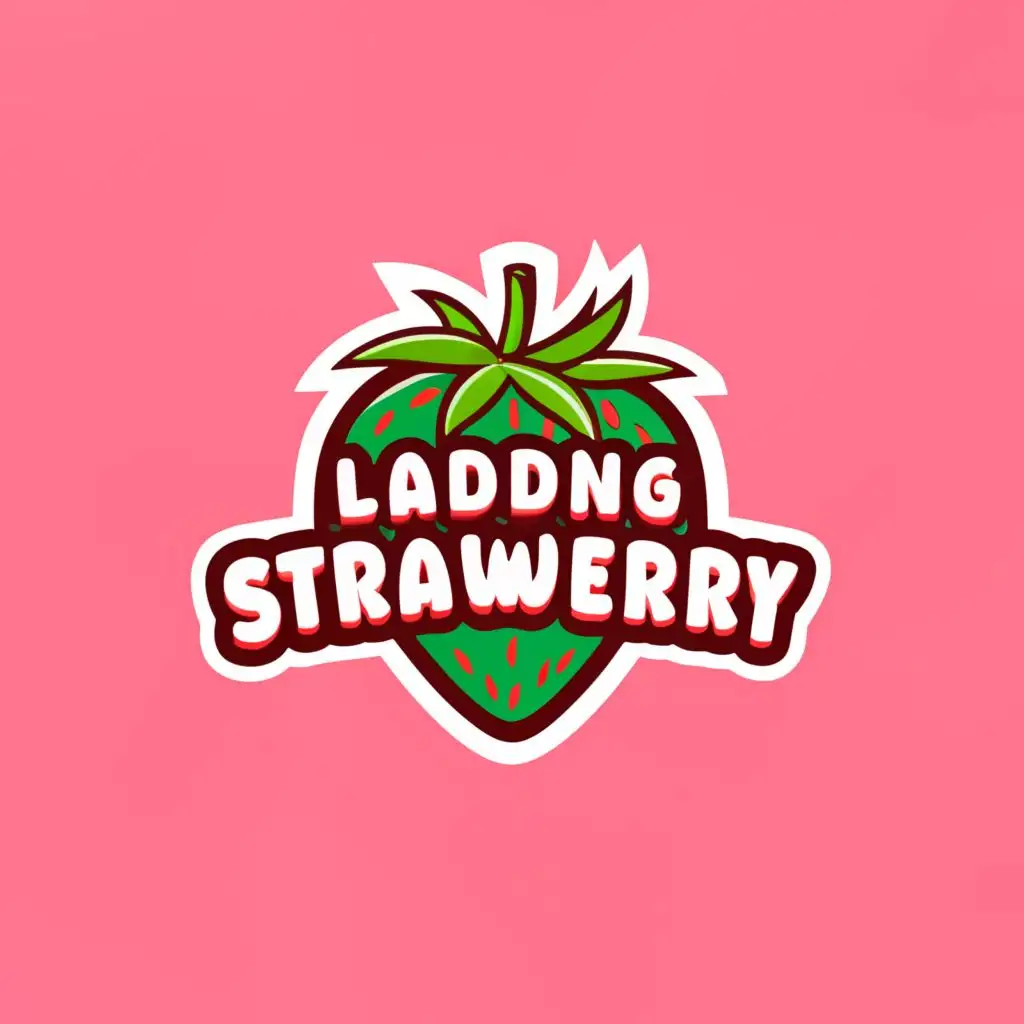 a logo design,with the text "LEADING STRAWBERRY", main symbol:kärkimansikka,Moderate,be used in Animals Pets industry,clear background