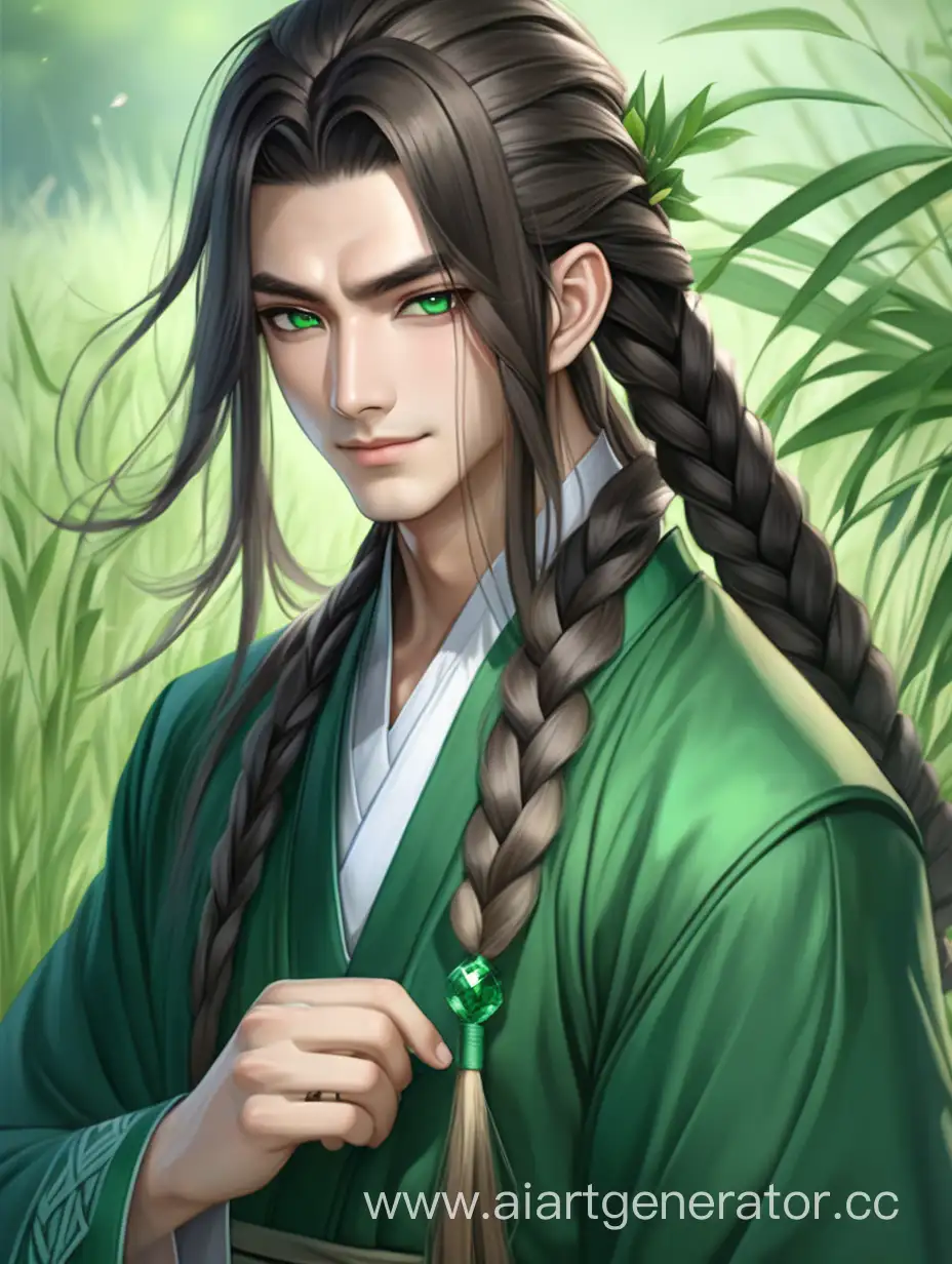 Charming-Young-Man-with-Emerald-Eyes-and-Grass-Stalk