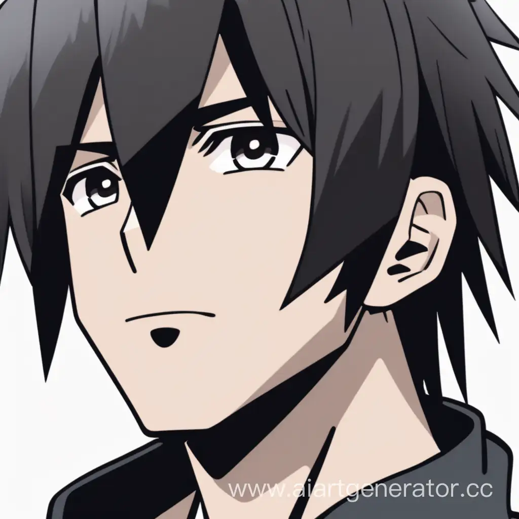 Anime-Style-Portrait-of-a-DarkHaired-Man