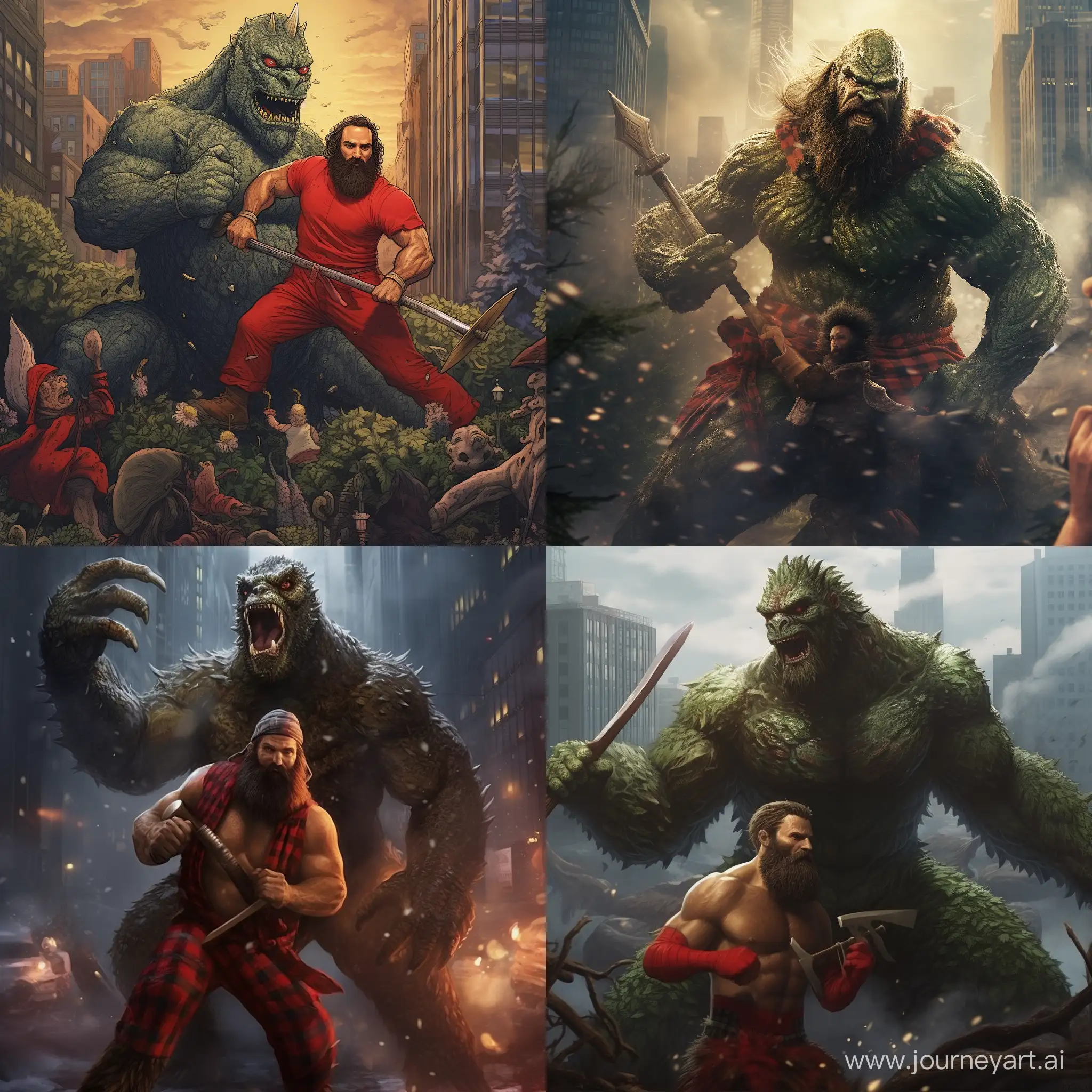 Paul-Bunyan-Battling-Godzilla-in-Epic-New-York-City-Showdown