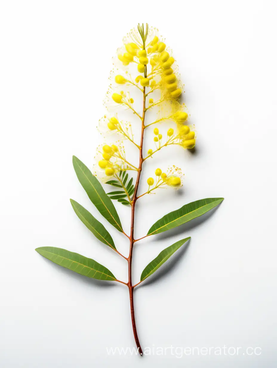 Exquisite-Acacia-Flower-Blossom-on-Clean-White-Background