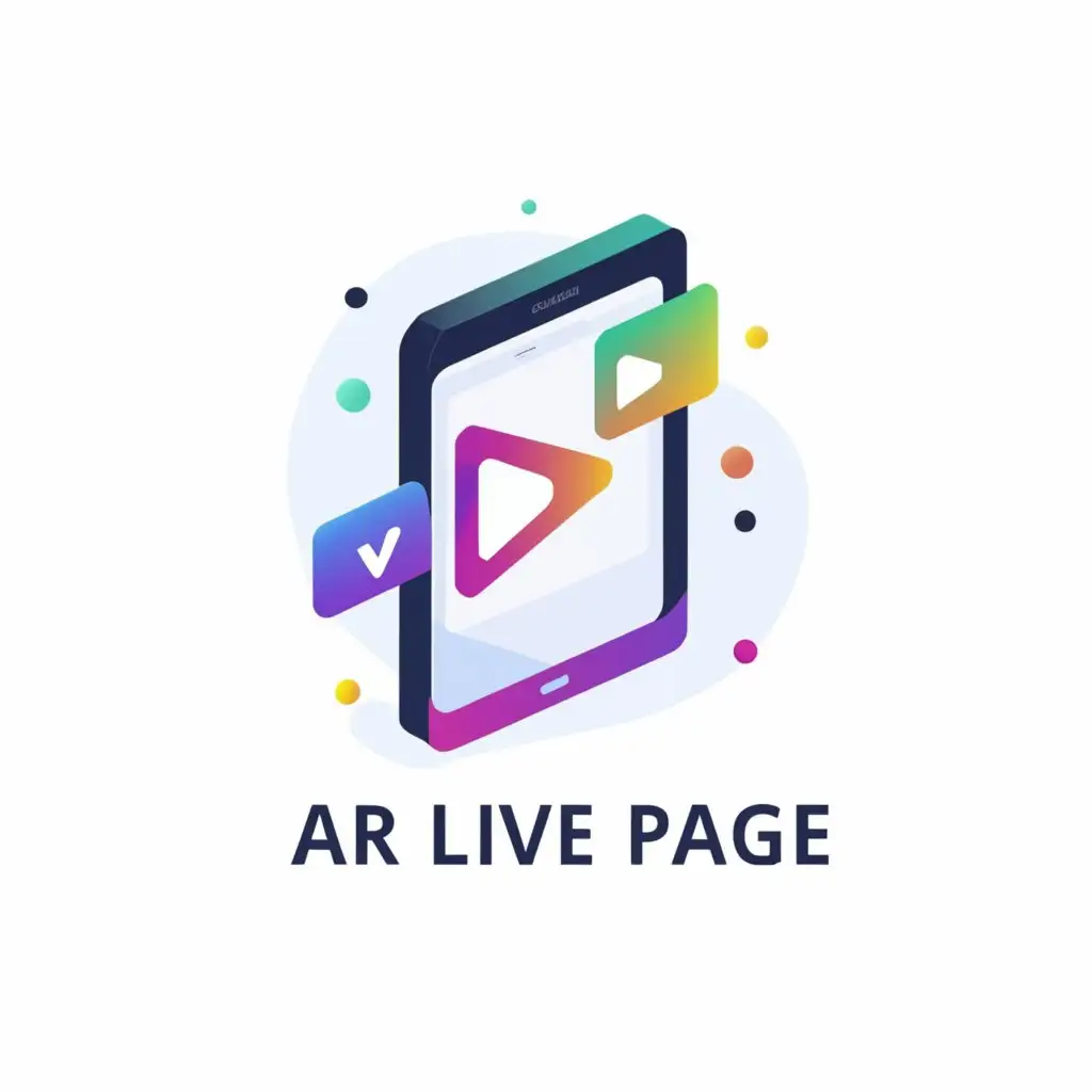 a logo design,with the text "AR Live Page", main symbol:AR Live Page,Moderate,clear background