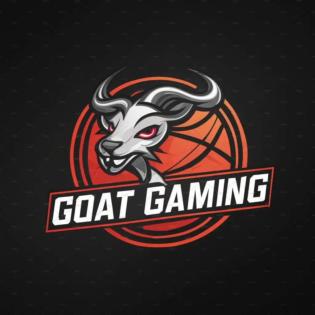 logo, Basketball, with the text "Goat gaming", typography, be used in Entertainment industry