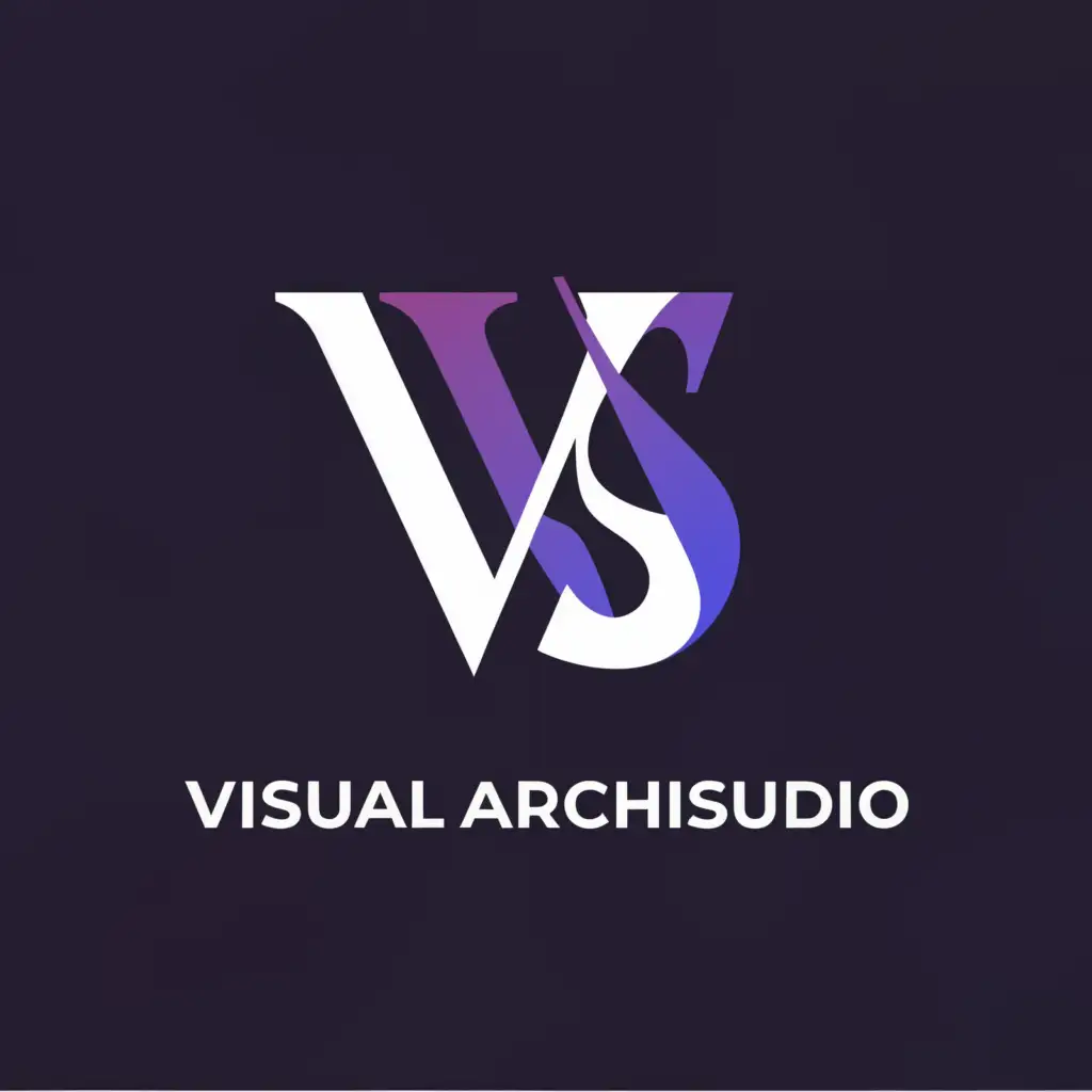 a logo design,with the text "visual archistudio", main symbol:vs,Moderate,clear background