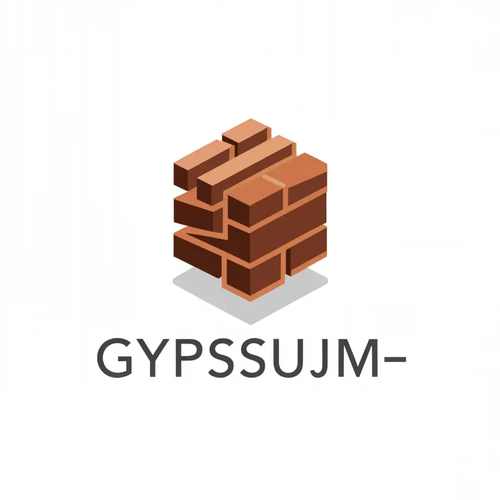 a logo design,with the text "Gypsum", main symbol:Brick,Moderate,clear background