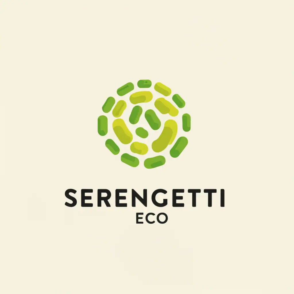 a logo design,with the text "Serengeti Eco I
", main symbol:Modern circular granules,Moderate,clear background