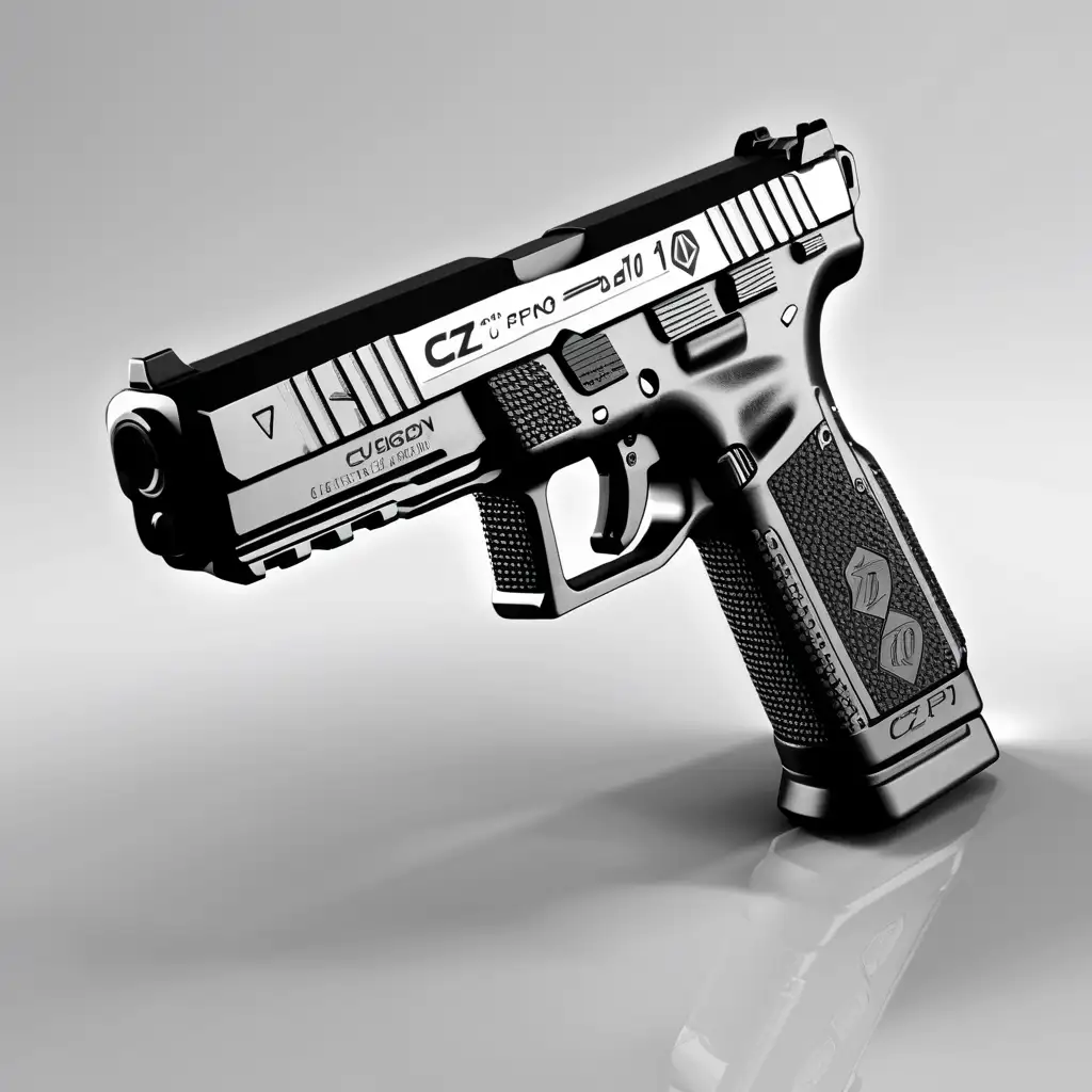 CZ P10 Pistol with Polygon Contours Precision Firearm Art