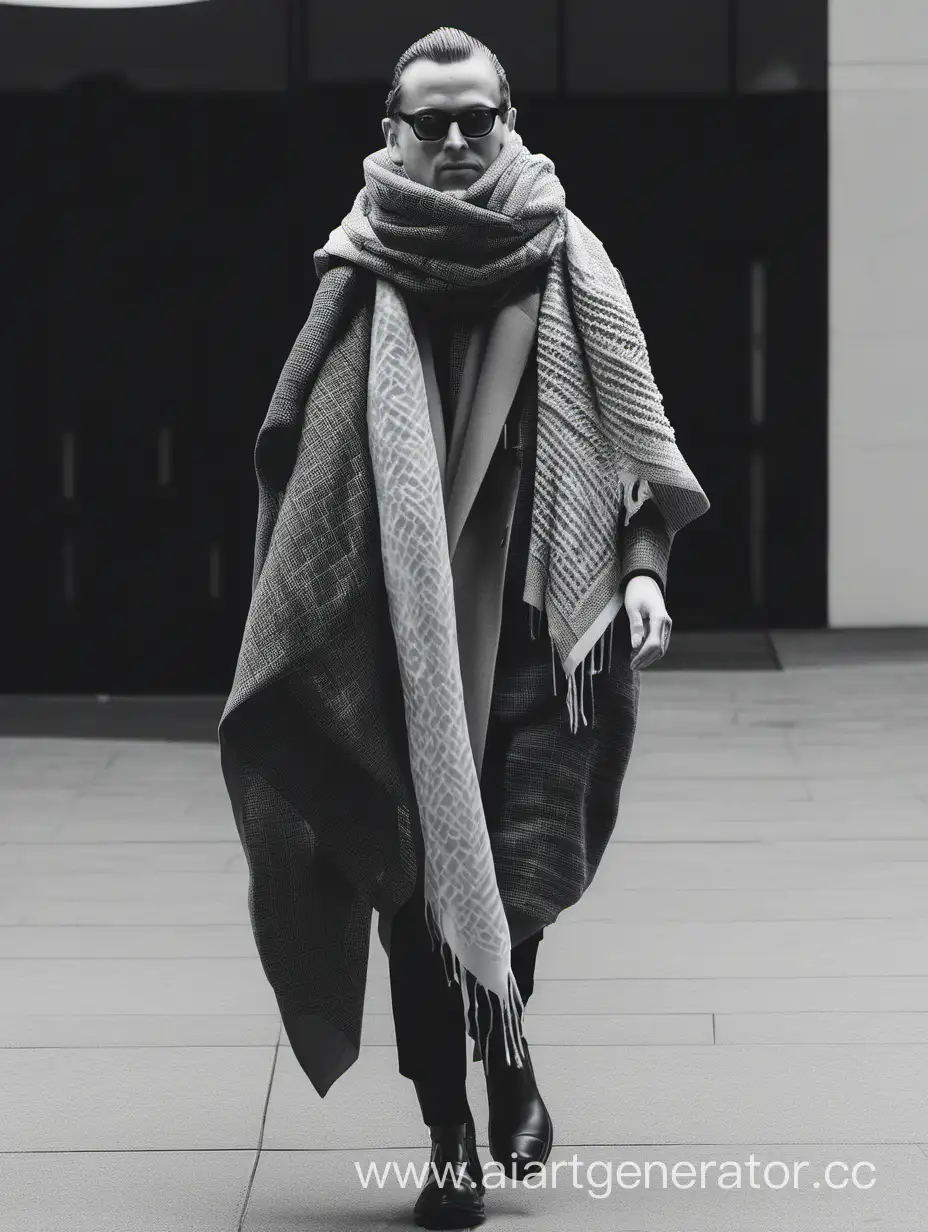Full-Body-Portrait-of-Person-Wrapped-in-Warm-Scarf-Walking