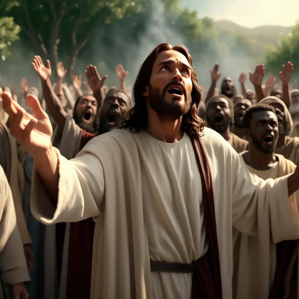 Jesus Asks People to Obey His Word Warm Realistic Scene in HD 8K