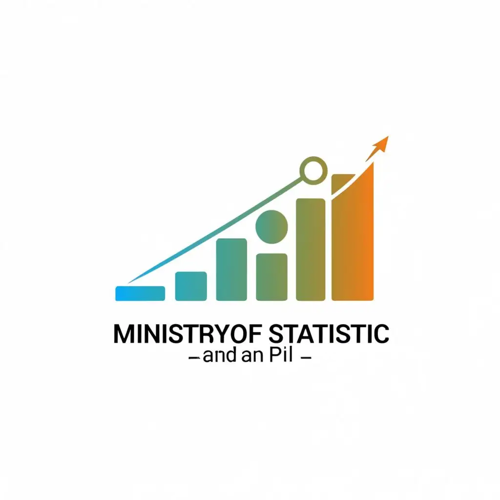logo, Statistics or MINISTRY, with the text "Ministry of Statistics and PI", typography