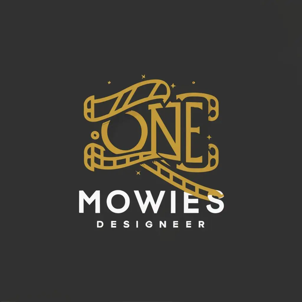 a logo design,with the text "ONE MOVIES", main symbol:CINE, MOVIE, DESIGNER,Moderate,be used in Entertainment industry,clear background
