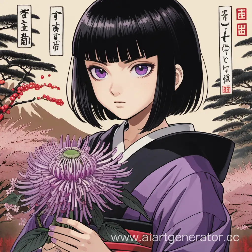 Enchanting-Girl-with-Japanese-Death-Flower-Mysterious-Beauty-Captured-in-Art