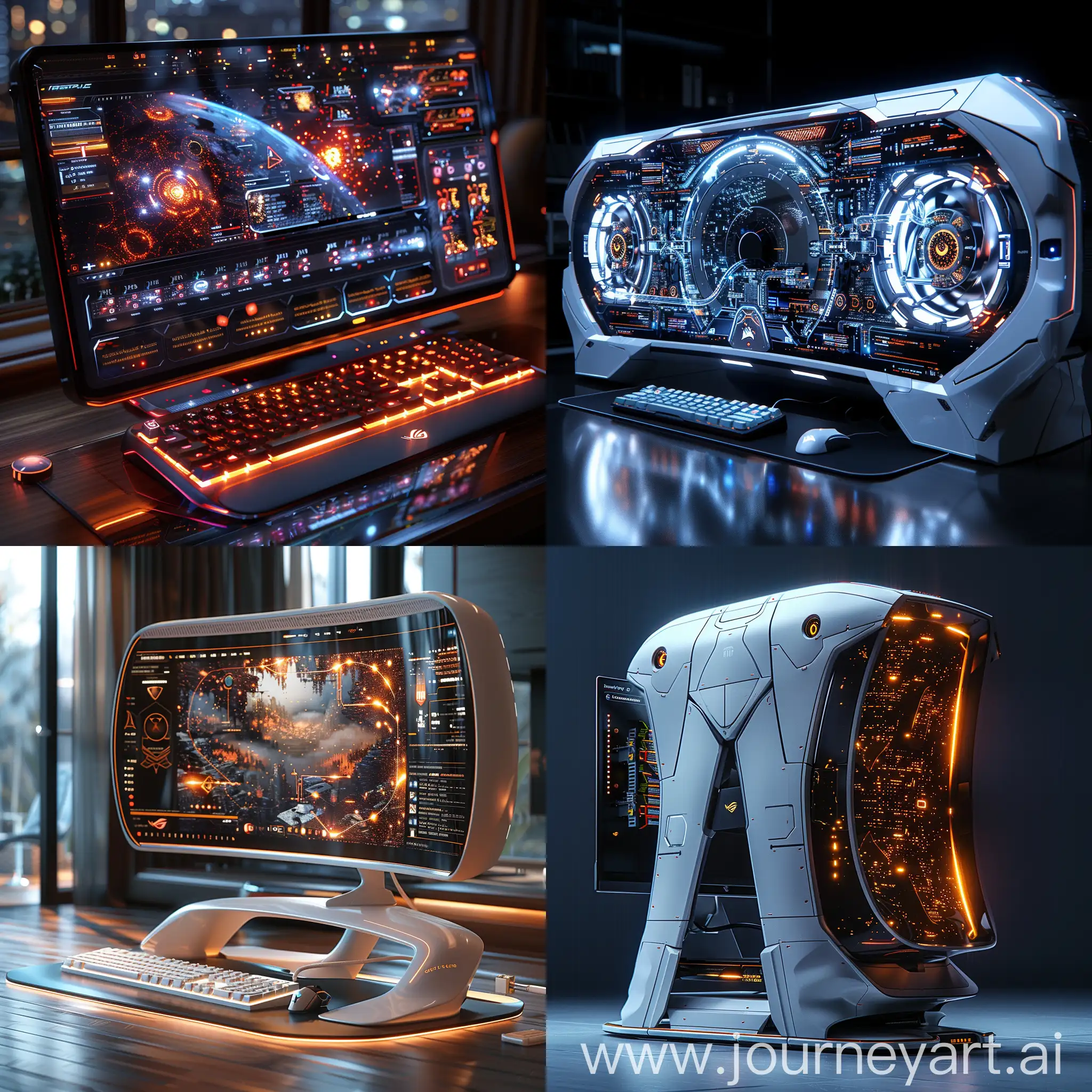 Ultra-modern futuristic PC monitor, ultramodern futuristic PC monitor, octane render --stylize 1000