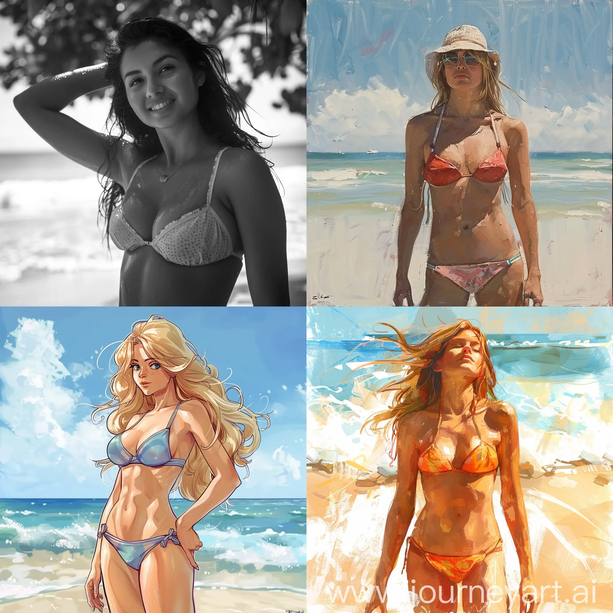 Bikini-Girl-Enjoying-Sunshine-on-the-Beach