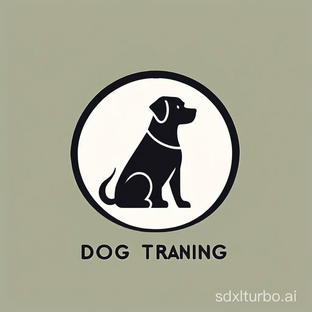 Dog training minimalistic logo