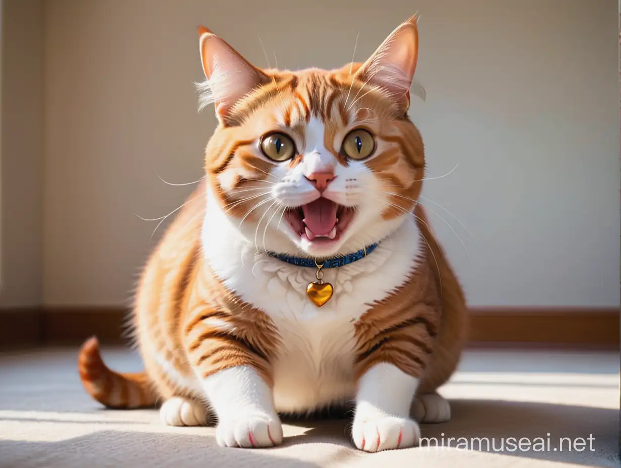 Playful Cat Wearing Silly Hat and Glasses