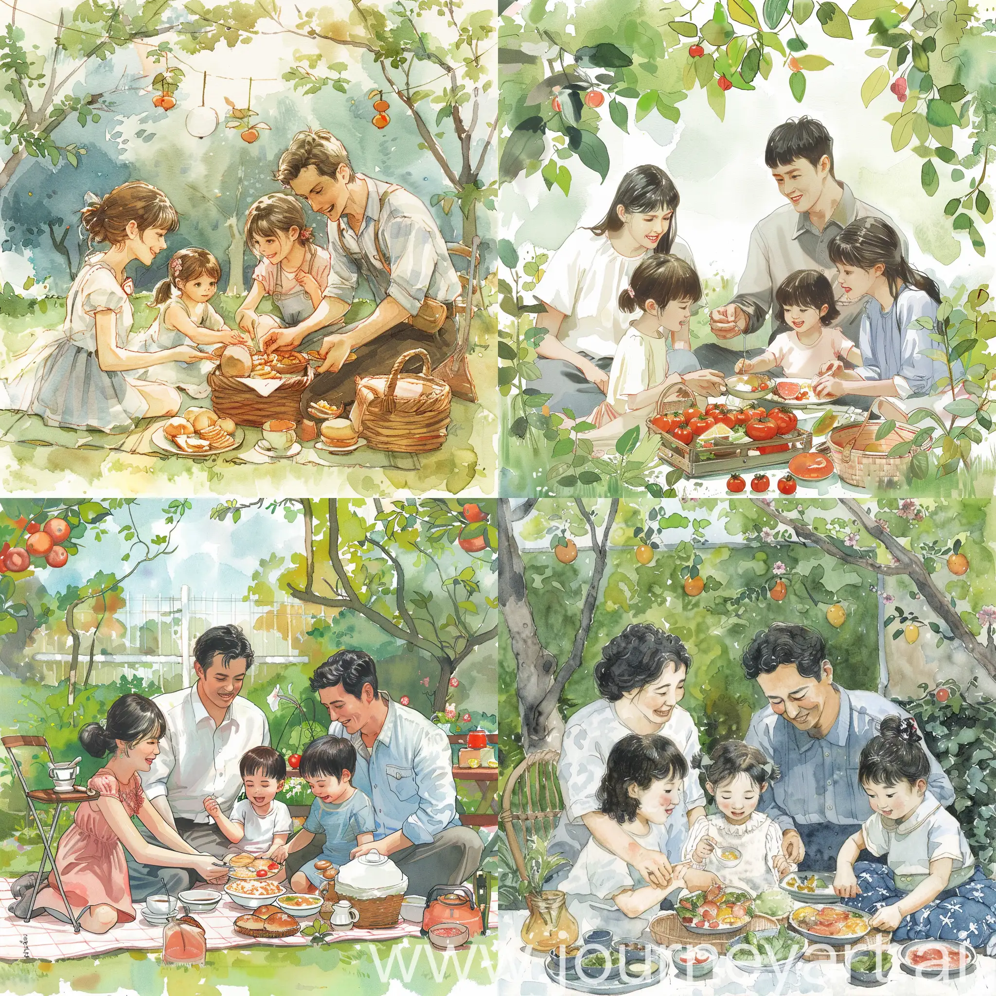 Warm-Family-Picnic-Gathering-in-the-Garden