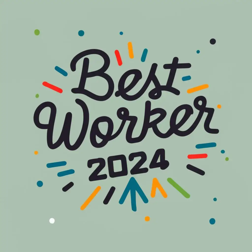 logo, best worker 2024, with the text "best worker 2024", typography, be used in Restaurant industry