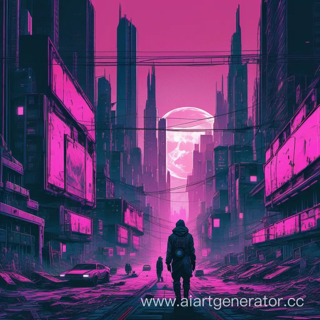 Lonely-Cyberpunk-Cityscape-Desolation-and-Sorrow-in-GhostRunner-Style