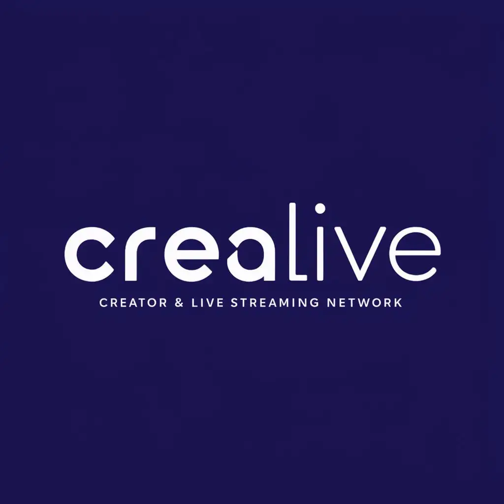 logo, CREATOR & LIVE STREAMING NETWORK, with the text "CREALIVE", typography, be used in Technology industry