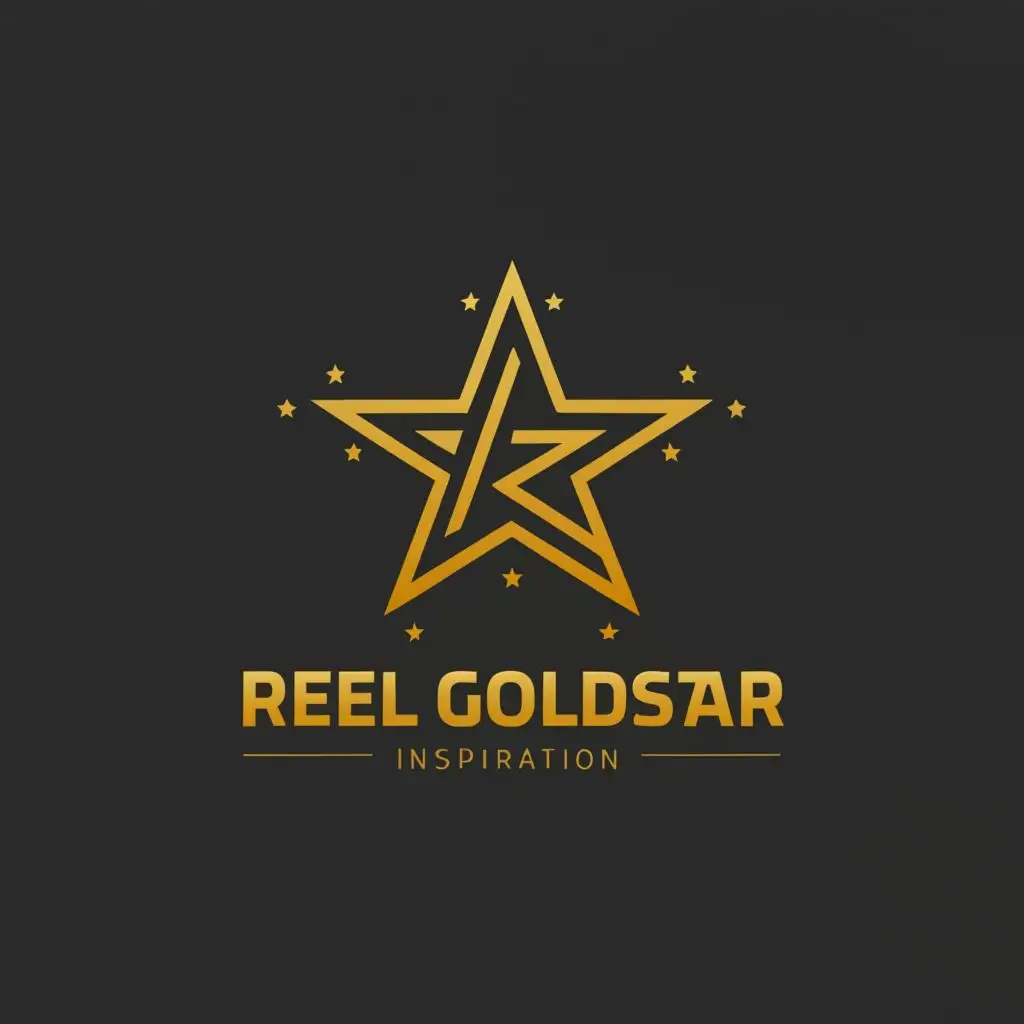 a logo design,with the text "Reel Goldstar", main symbol:ambition, inspiration, dedication,Moderate,clear background