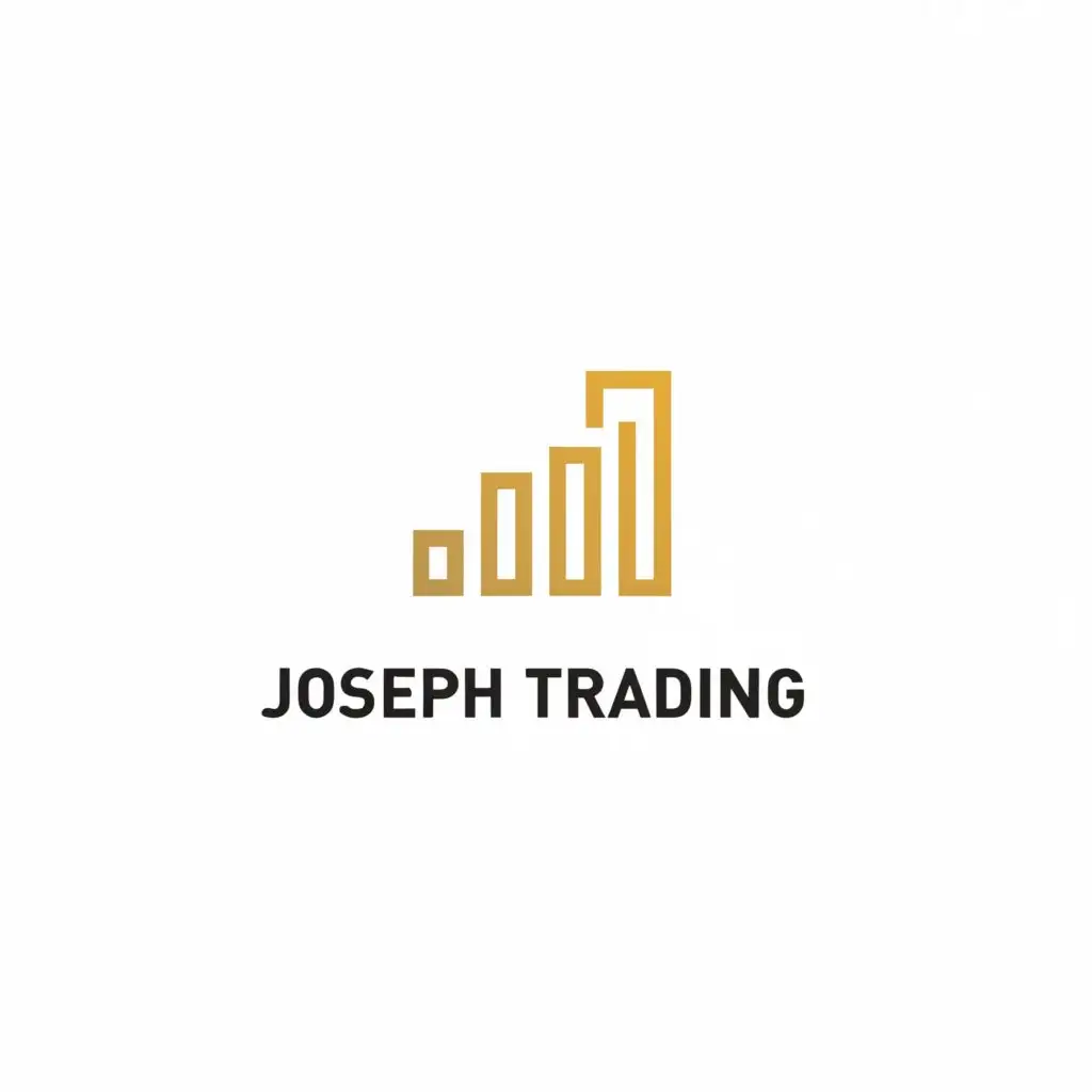 a logo design,with the text "Joseph Trading", main symbol:gold stock market chart,Minimalistic,be used in Finance industry,clear background