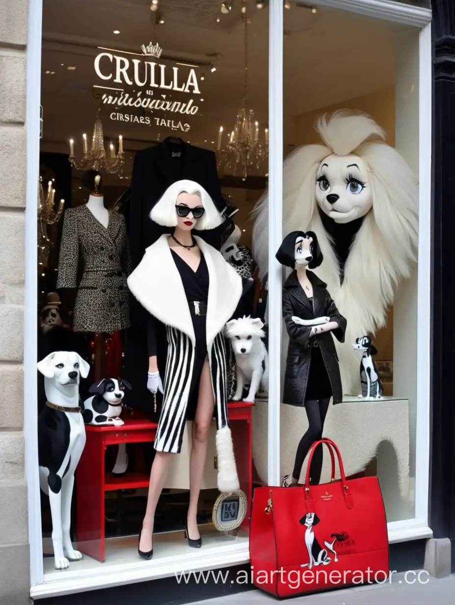 Stylish-CruellaThemed-Shop-Window-Display