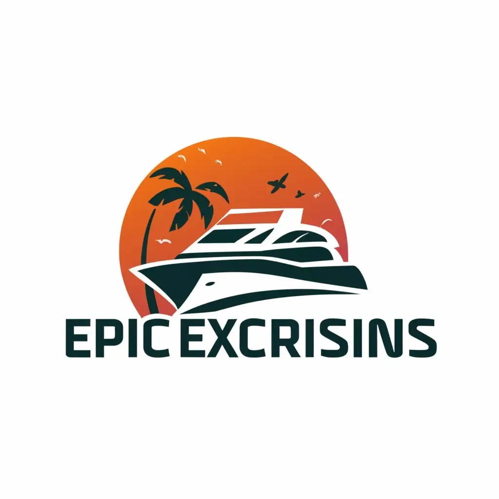 a logo design,with the text "epic excursions", main symbol:where adventure meets luxury,Moderate,be used in Travel industry,clear background