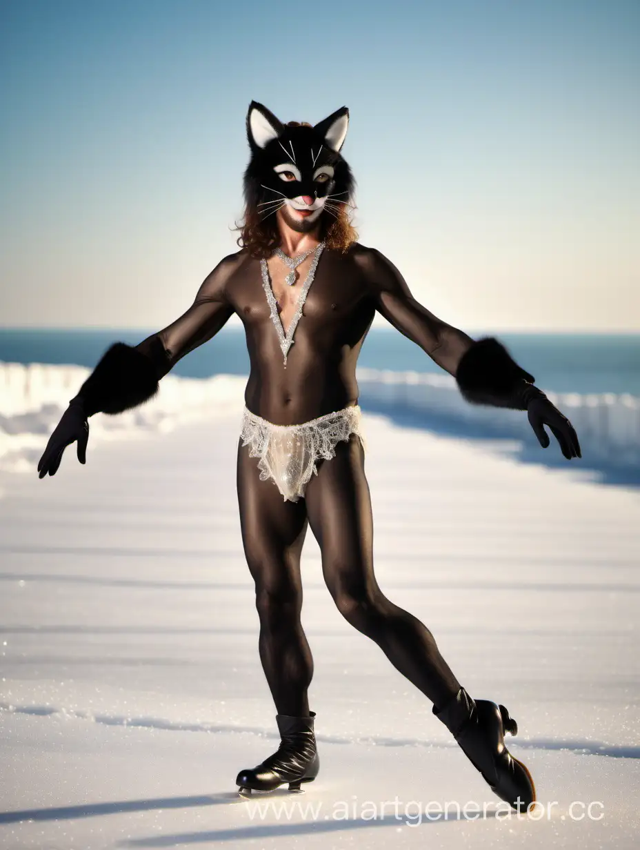Graceful-Ice-Ballet-Jesus-Christ-in-Cat-Costume-with-Diamonds-and-Black-Fox