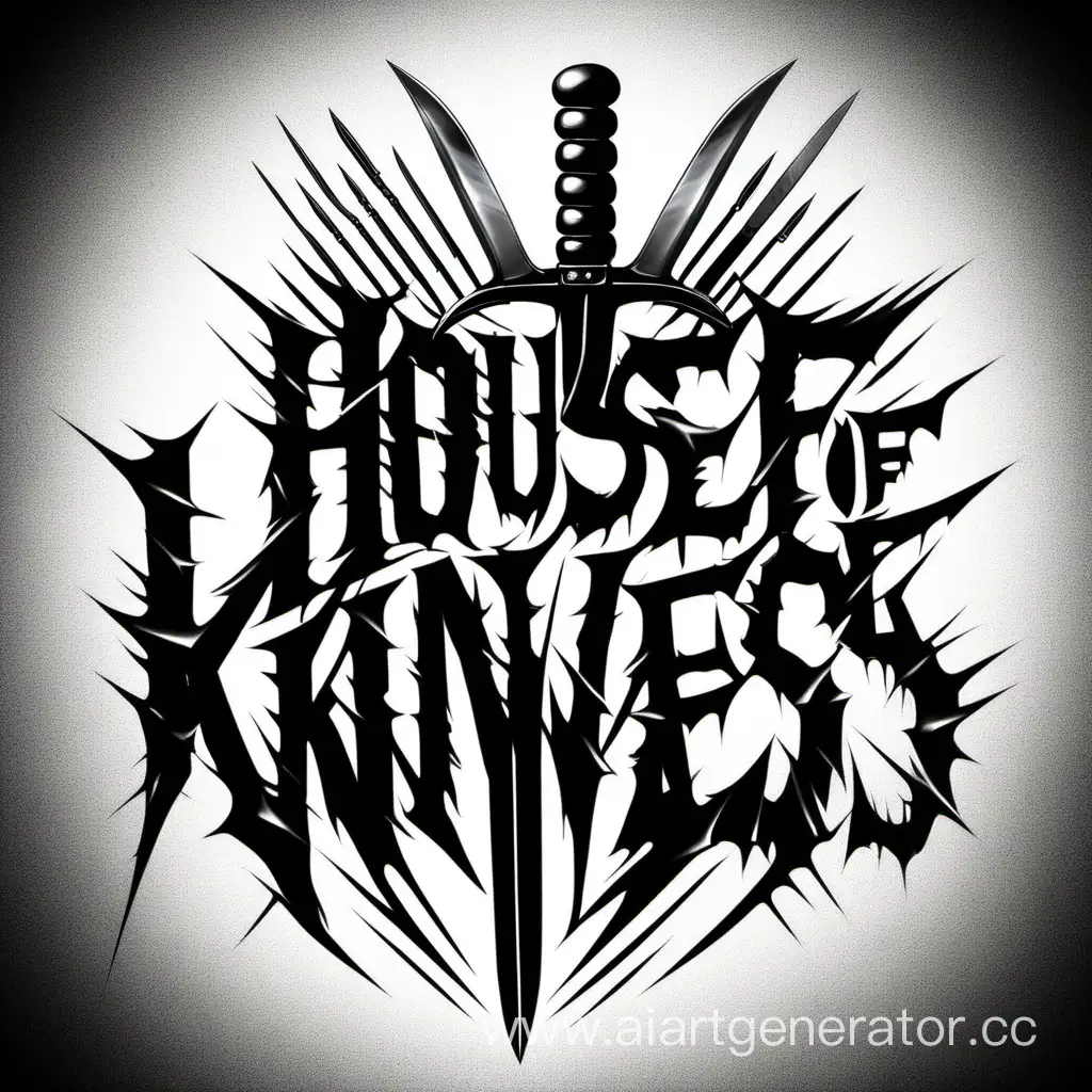 Metallica-Style-Inscription-House-of-Knives-on-White-Background