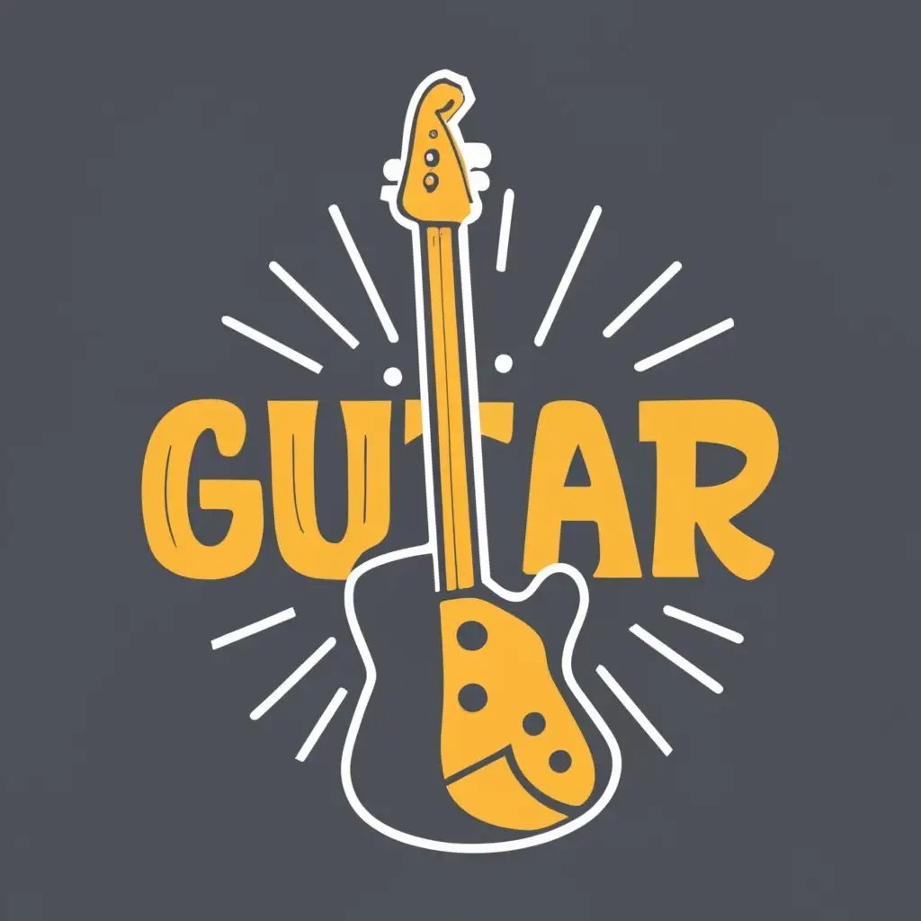 logo, Guitar, with the text "Guitar Store", typography
