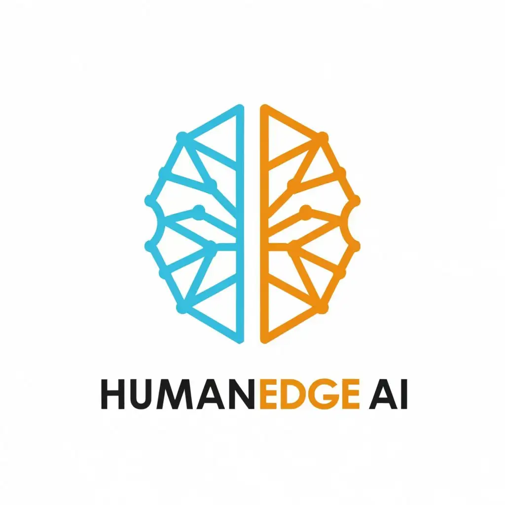 logo, brain and humans, with the text "HumanEdge AI", typography, be used in Technology industry