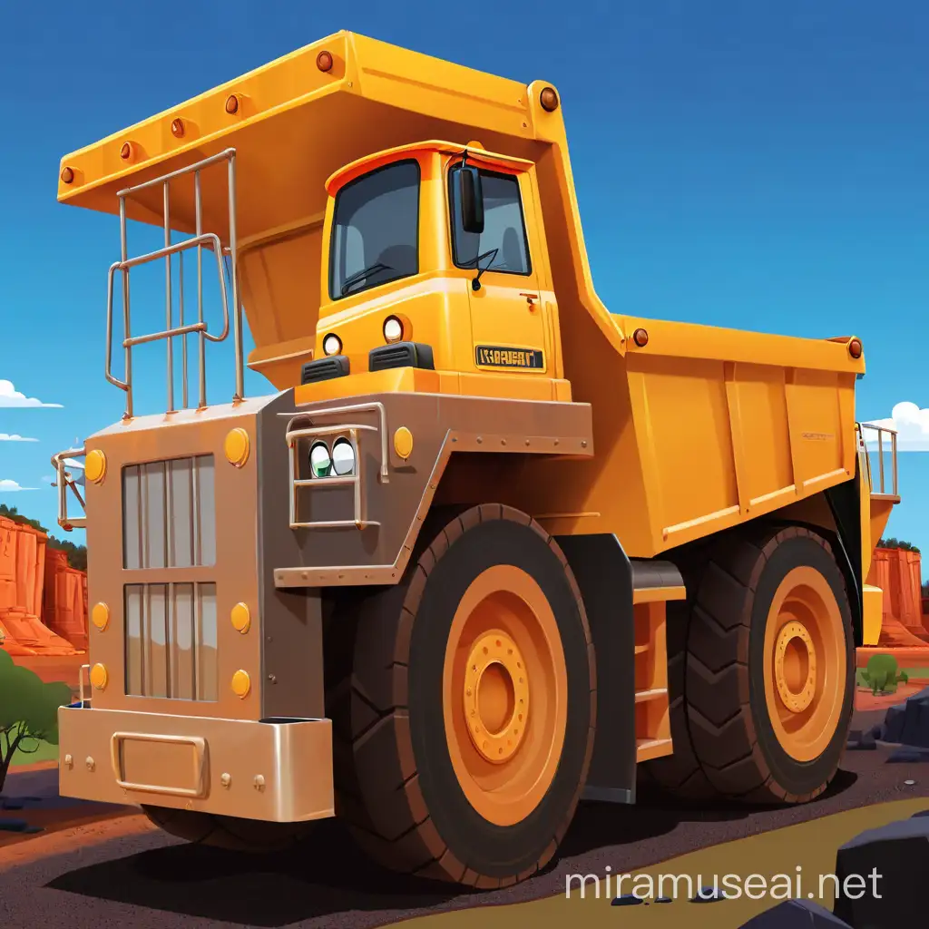 Cheerful Mining Dump Truck in the Kimberleys Landscape