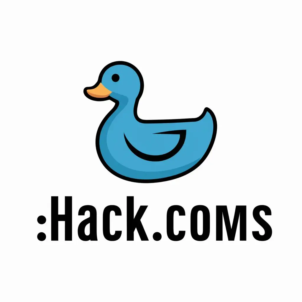 LOGO-Design-For-Hackcoms-Modern-Blue-Duck-Graphic-with-Sleek-Typography