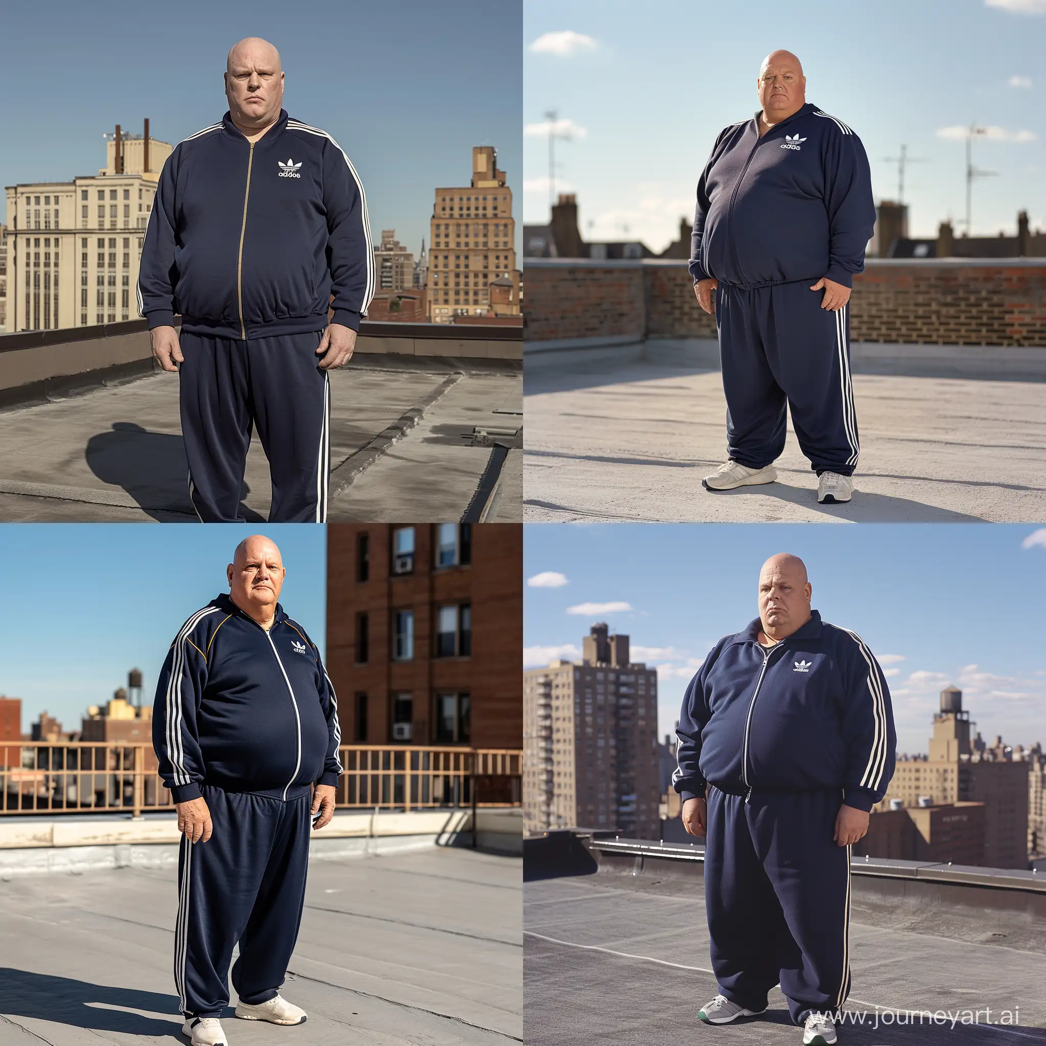 Elderly-Fitness-Enthusiast-in-Stylish-Navy-Adidas-Tracksuit-on-Rooftop