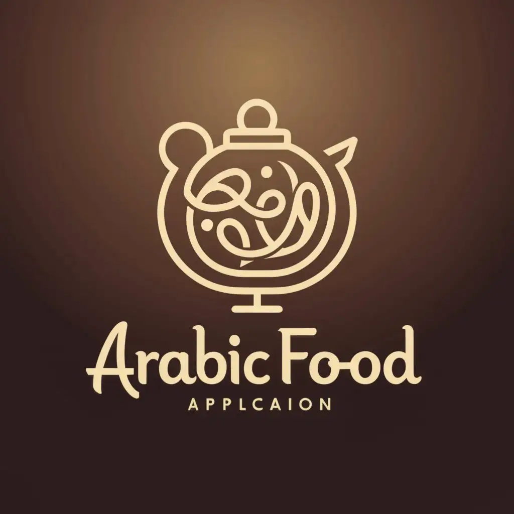 a logo design,with the text "arabic food", main symbol:logo for an Arabic food application that help the mother to know what to cook a dish for the day from ingredients  they have at home,Moderate,clear background