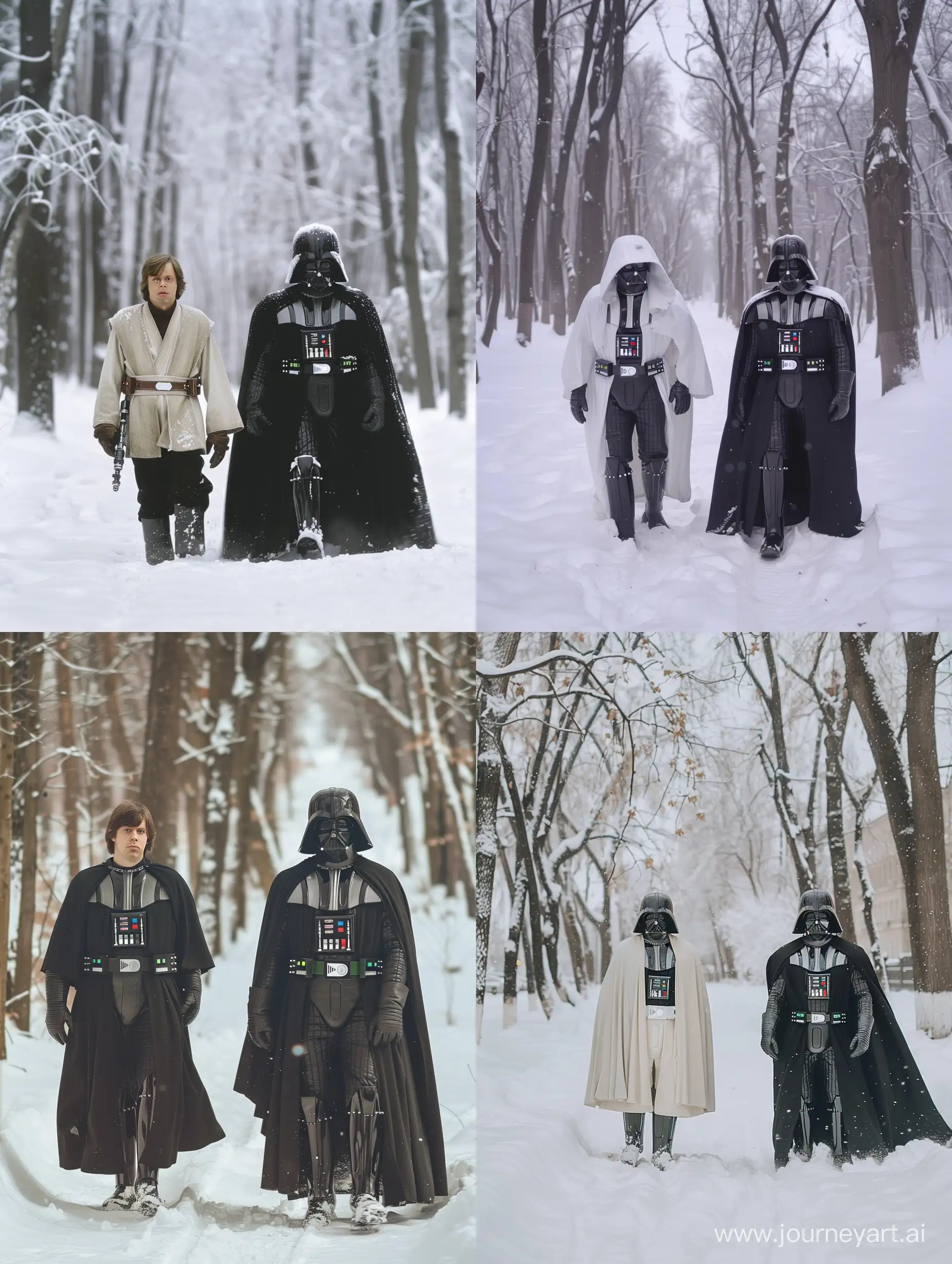 Luke Skywalker and Darth Vader got lost in Moscow's winter