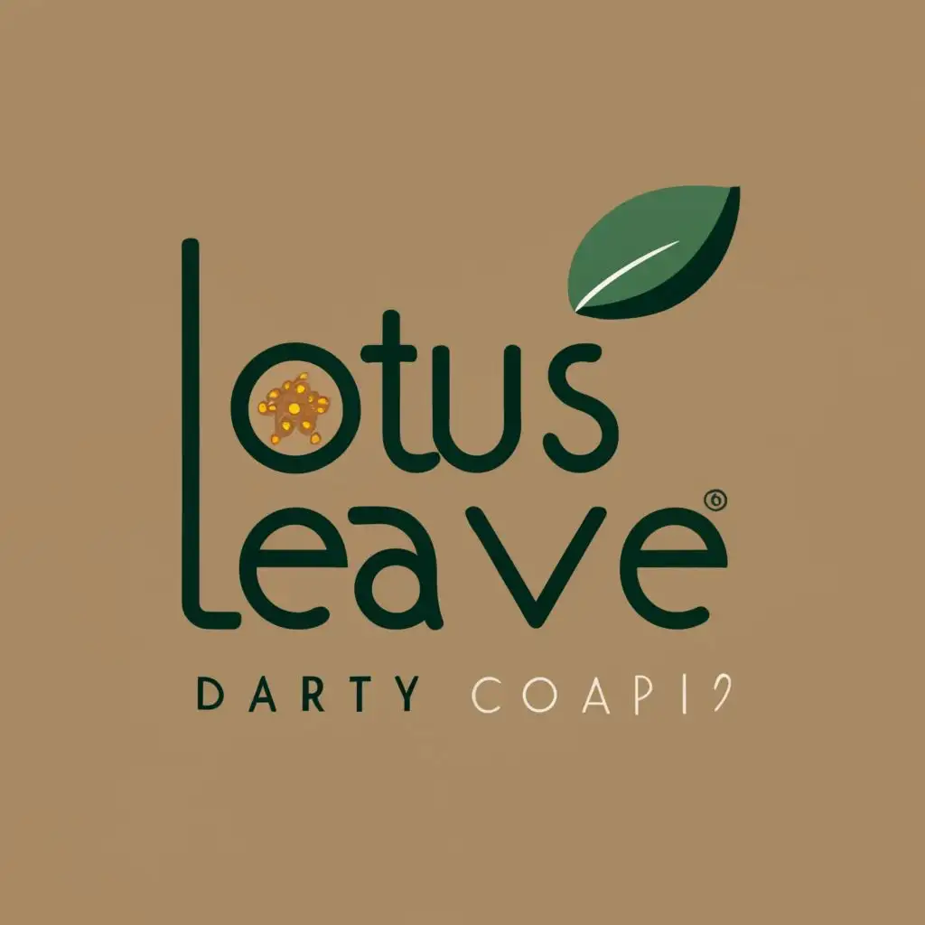 logo, Lotus, Leave, with the text "Lotus Leave", typography