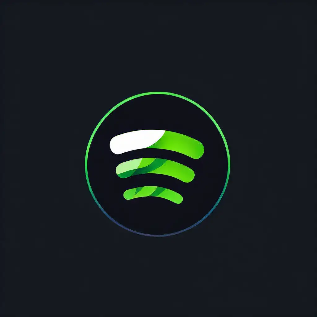 Colorful Spotify Logo on Abstract Background