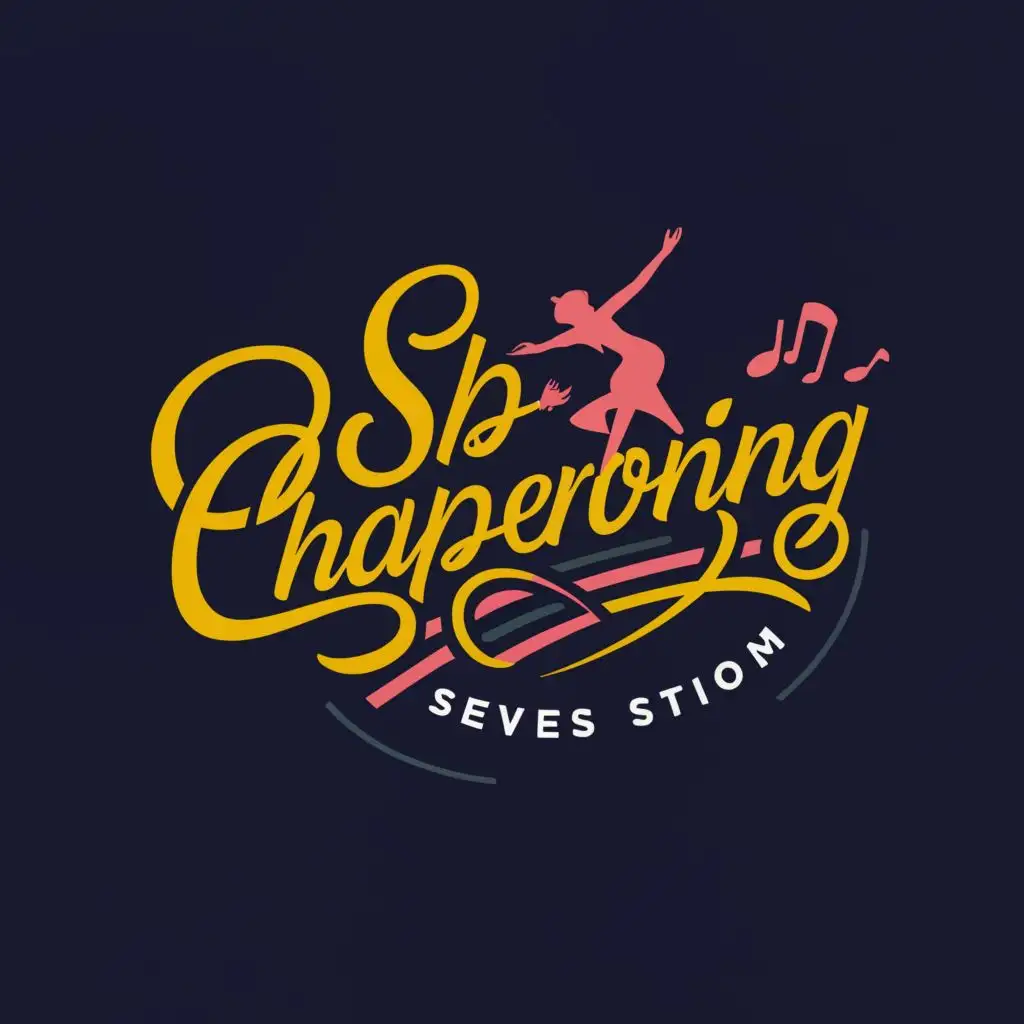 a logo design,with the text "SB Chaperoning", main symbol:care theatre musical arts costume, be used in Entertainment industry