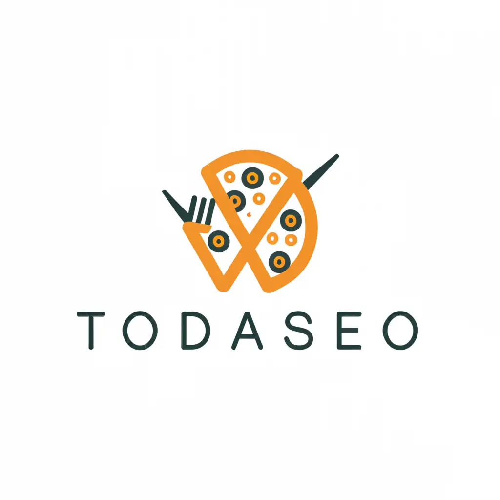 a logo design,with the text "TODASEO", main symbol:Pizza Sushi,Moderate,be used in Restaurant industry,clear background