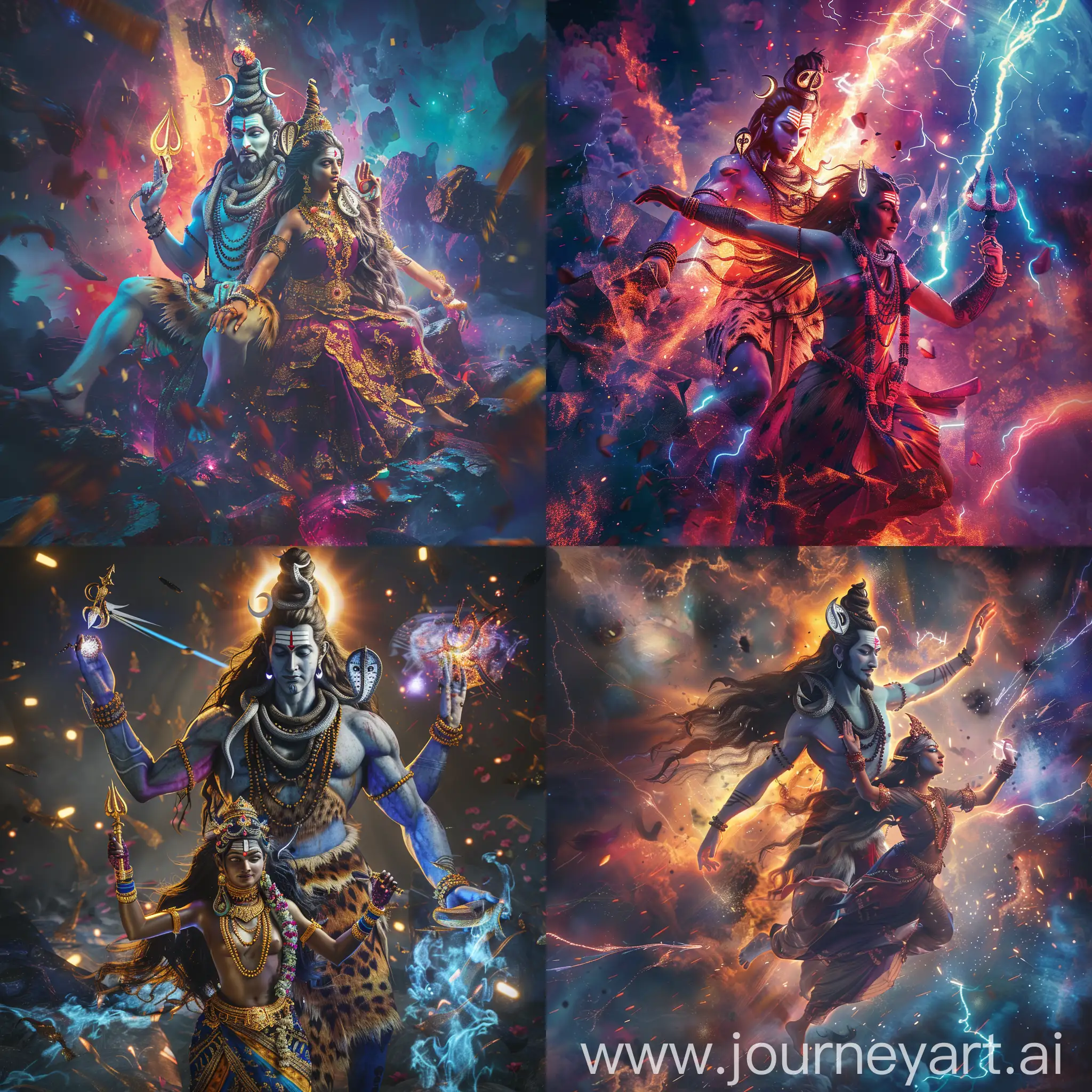 Divine-Journey-Lord-Shiva-and-Goddess-Parvati-Surrounded-by-Vibrant-Cosmic-Energies