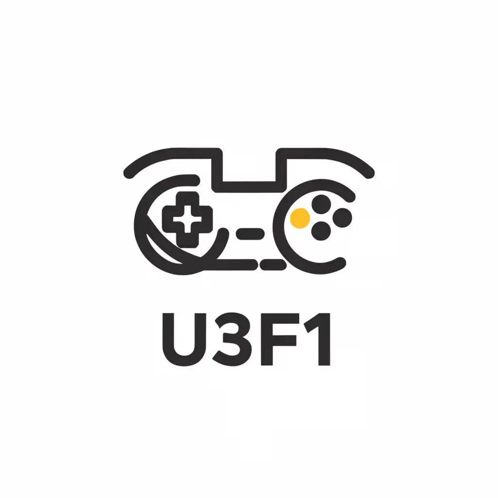 a logo design,with the text "U3F1", main symbol:controller,Moderate,clear background