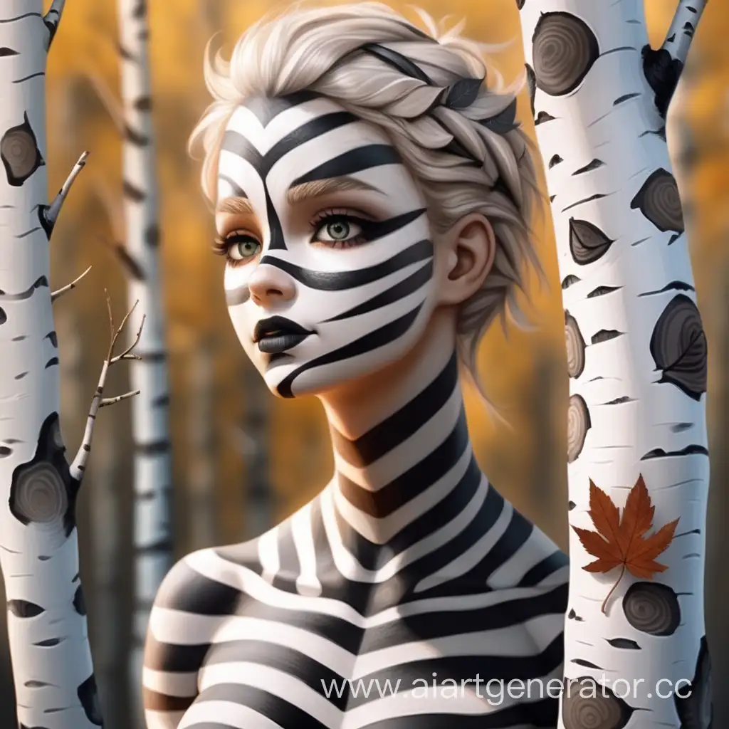 Birch-Tree-Transformed-Wooden-Girl-with-Striped-Skin-and-Leafy-Hair