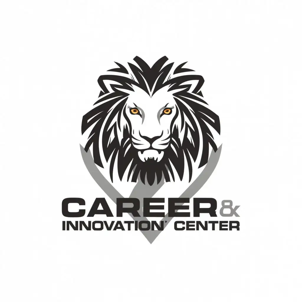 a logo design,with the text "Career Innovation Center", main symbol:Lion/Tiger,complex,be used in Education industry,clear background