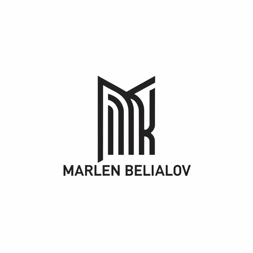 a logo design,with the text "Marlen Belialov", main symbol:MB,Умеренный,be used in Другие industry,clear background